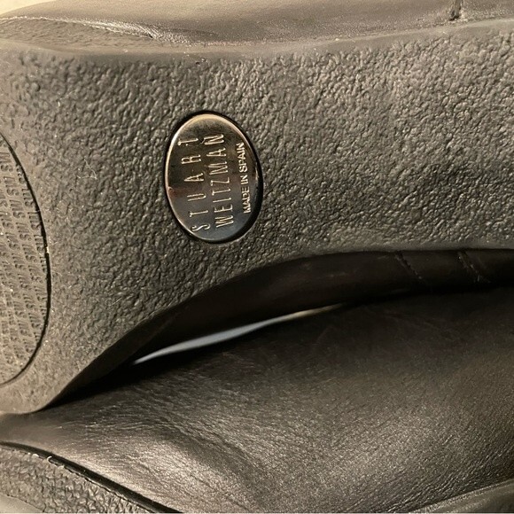 STUART WEITZMAN | Black Leather Booties - Picture 7 of 9